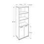 Hanah Home Nkt-552-Tt-1 Estantería en Nogal Claro